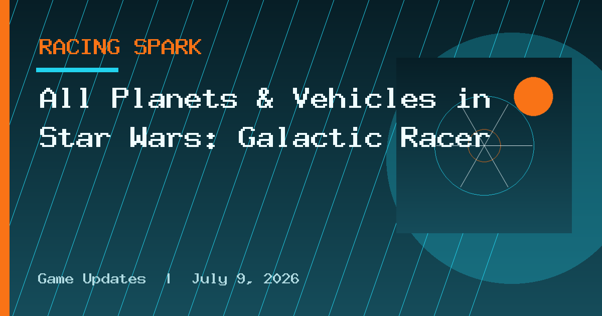 All Planets & Vehicles in Star Wars: Galactic Racer