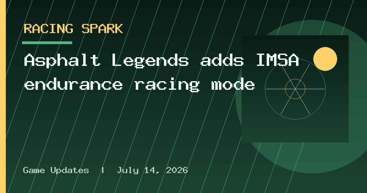 Asphalt Legends adds IMSA endurance racing mode