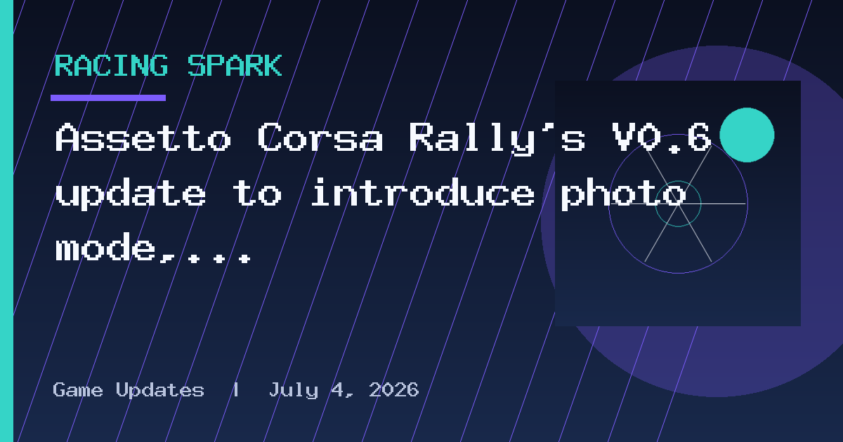 Assetto Corsa Rally’s V0.6 update to introduce photo mode, private lobbies