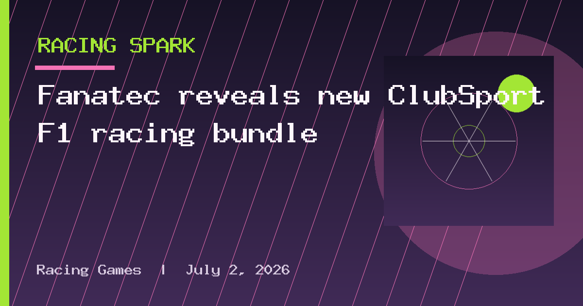 Fanatec reveals new ClubSport F1 racing bundle