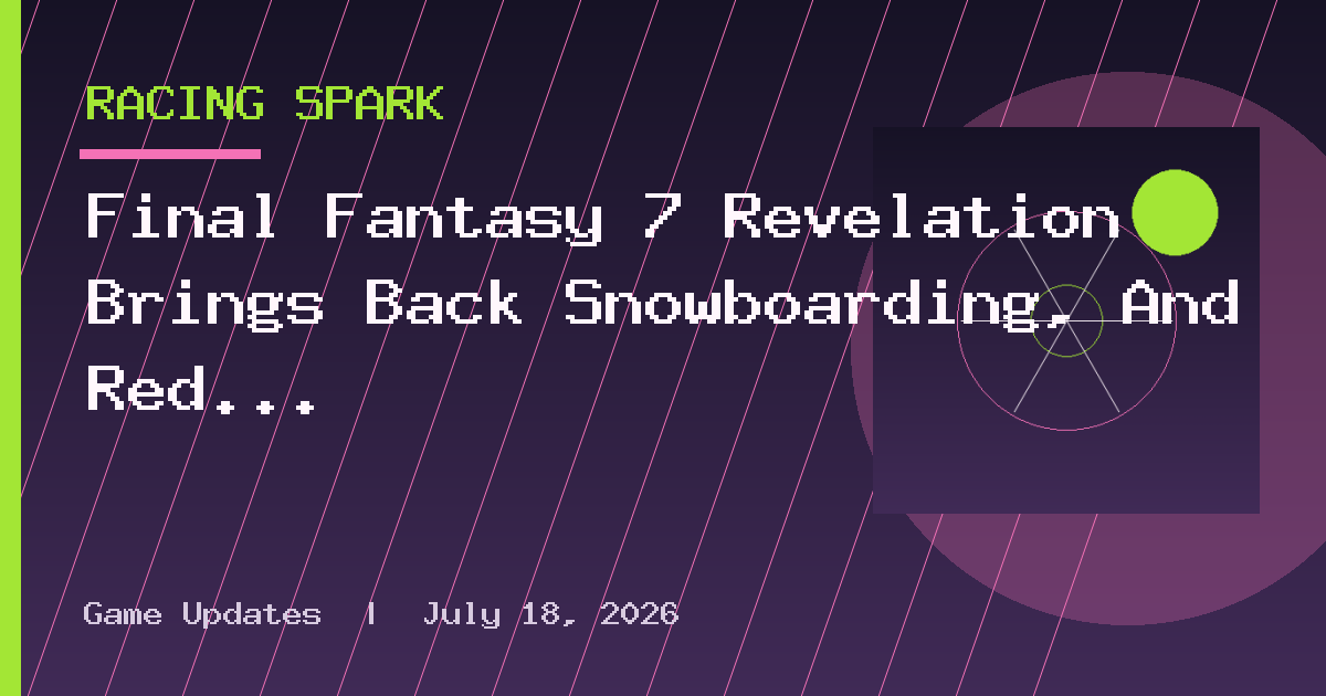 Final Fantasy 7 Revelation Brings Back Snowboarding, And Red XIII Might Steal