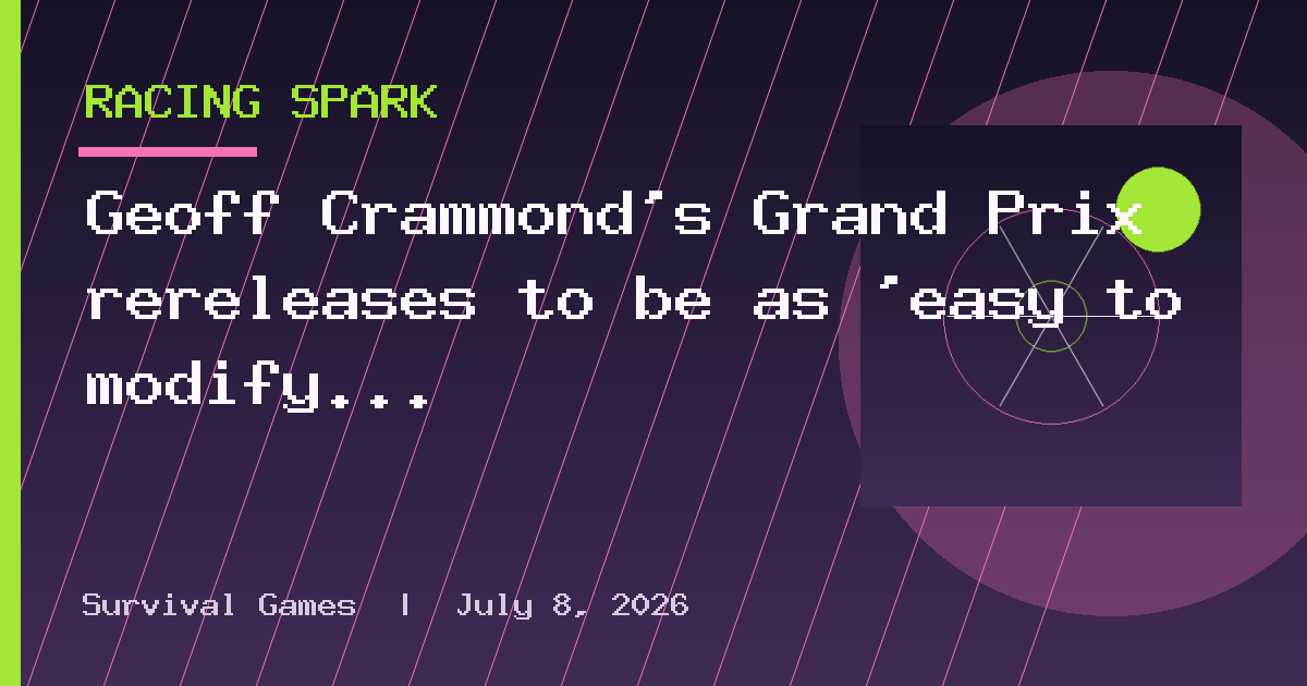 Geoff Crammond’s Grand Prix rereleases to be as ‘easy to modify as possible