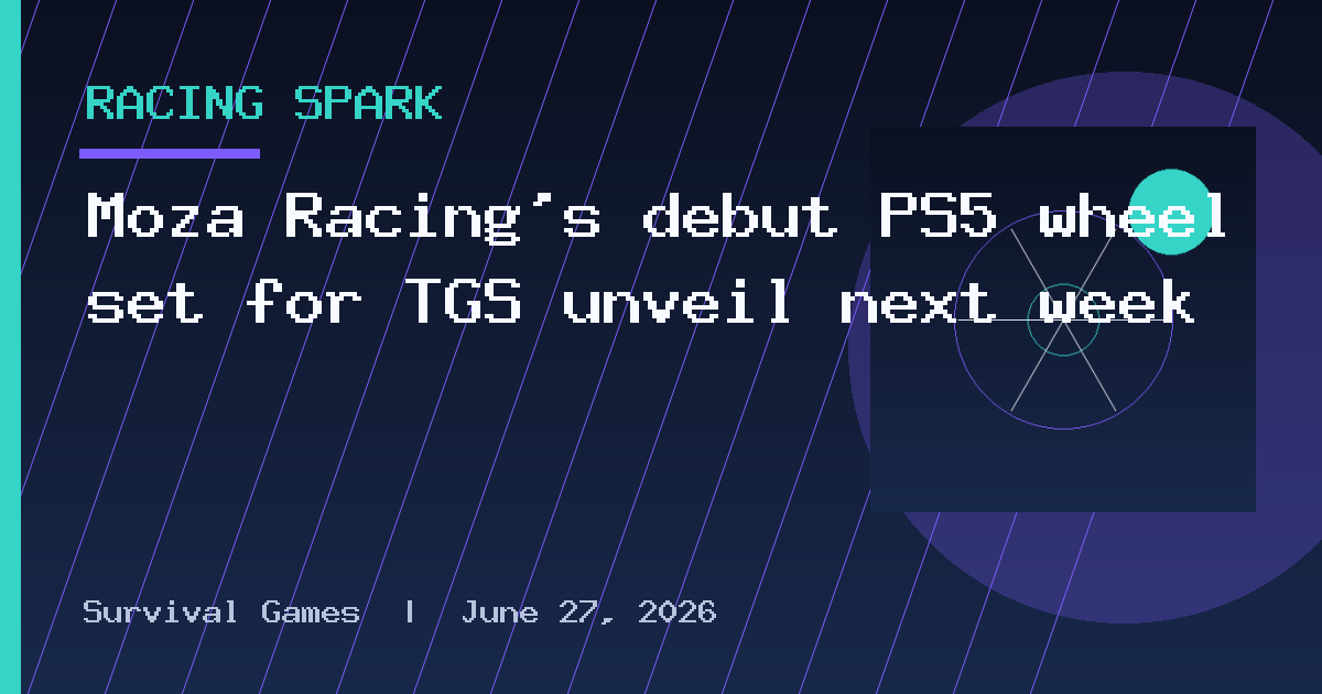 Moza Racing’s debut PS5 wheel set for TGS unveil next week