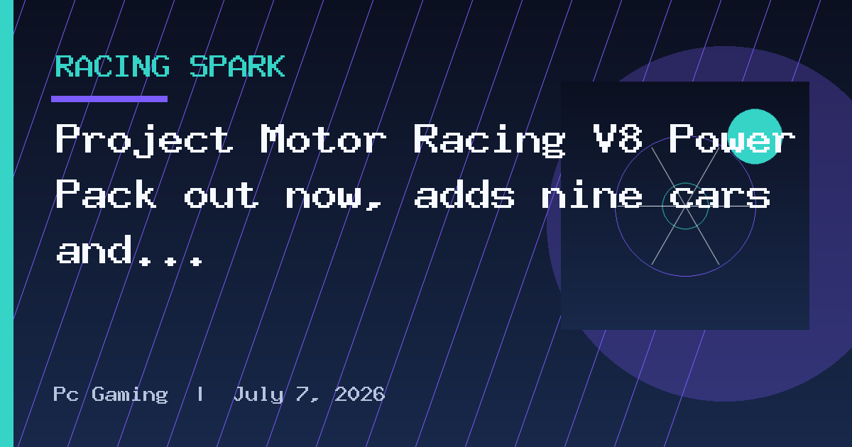 Project Motor Racing V8 Power Pack out now, adds nine cars and Road Atlanta