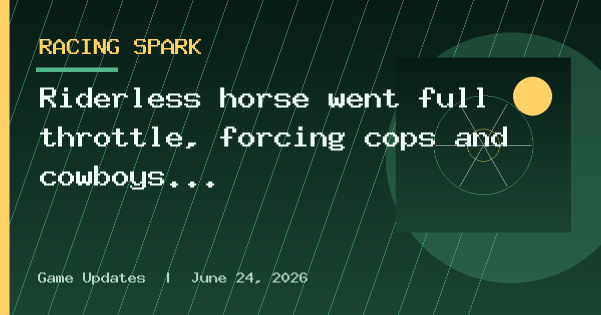 Riderless horse went full throttle, forcing cops and cowboys on a high-speed
