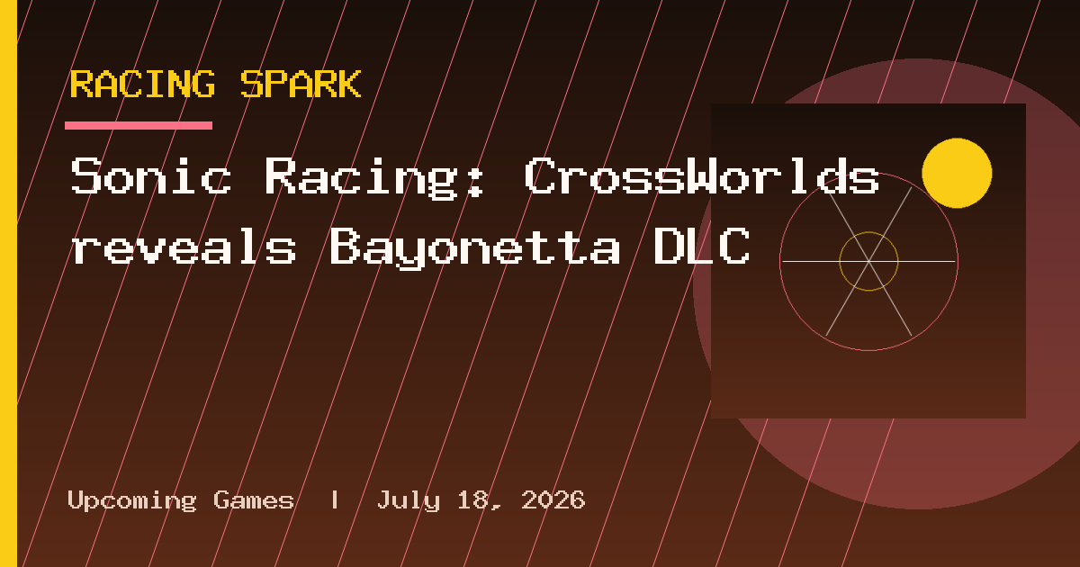Sonic Racing: CrossWorlds reveals Bayonetta DLC