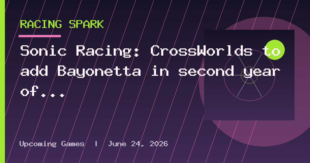 Sonic Racing: CrossWorlds to add Bayonetta in second year of free character DLC