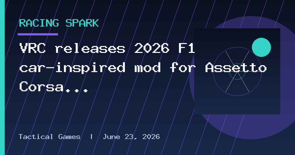 VRC releases 2026 F1 car-inspired mod for Assetto Corsa